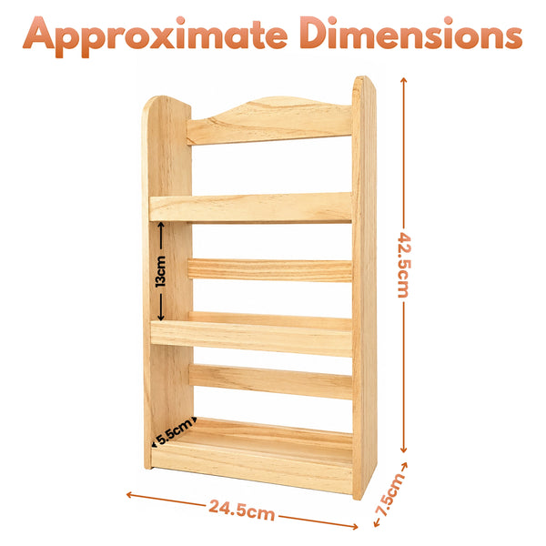 3 Tier Wooden Spice Rack Kitchen Storage Shelf