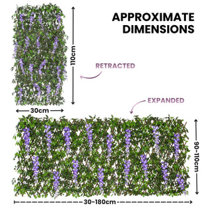 Purple Wisteria Trellis Garden Decoration 180 x 90cm