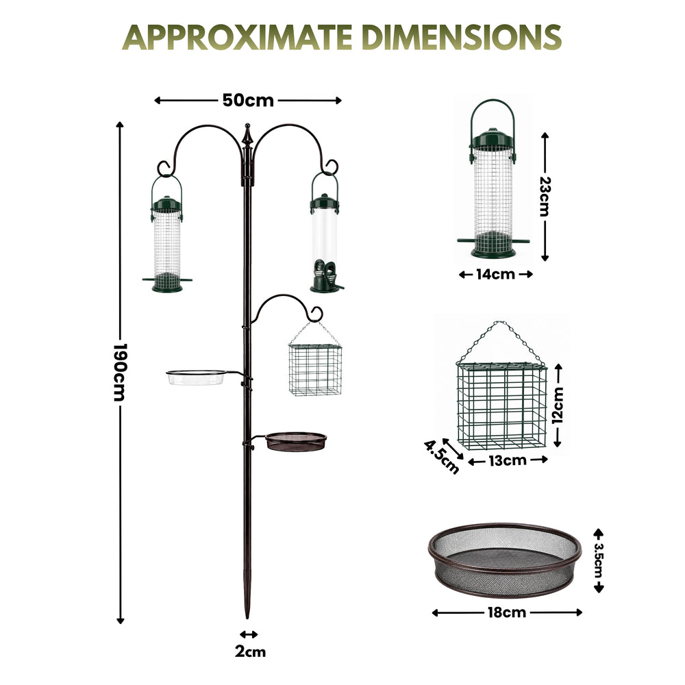 3 Arm Wild Bird Feeding Station