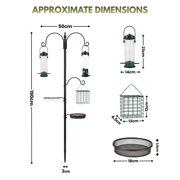 3 Arm Wild Bird Feeding Station