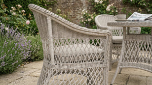 Outdoor wicker bistro furniture set