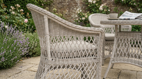 Outdoor wicker bistro furniture set