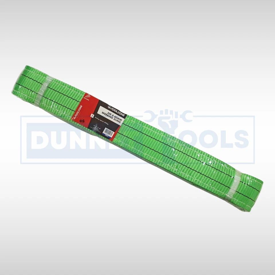 Green 2 tonne heavy duty tow strap