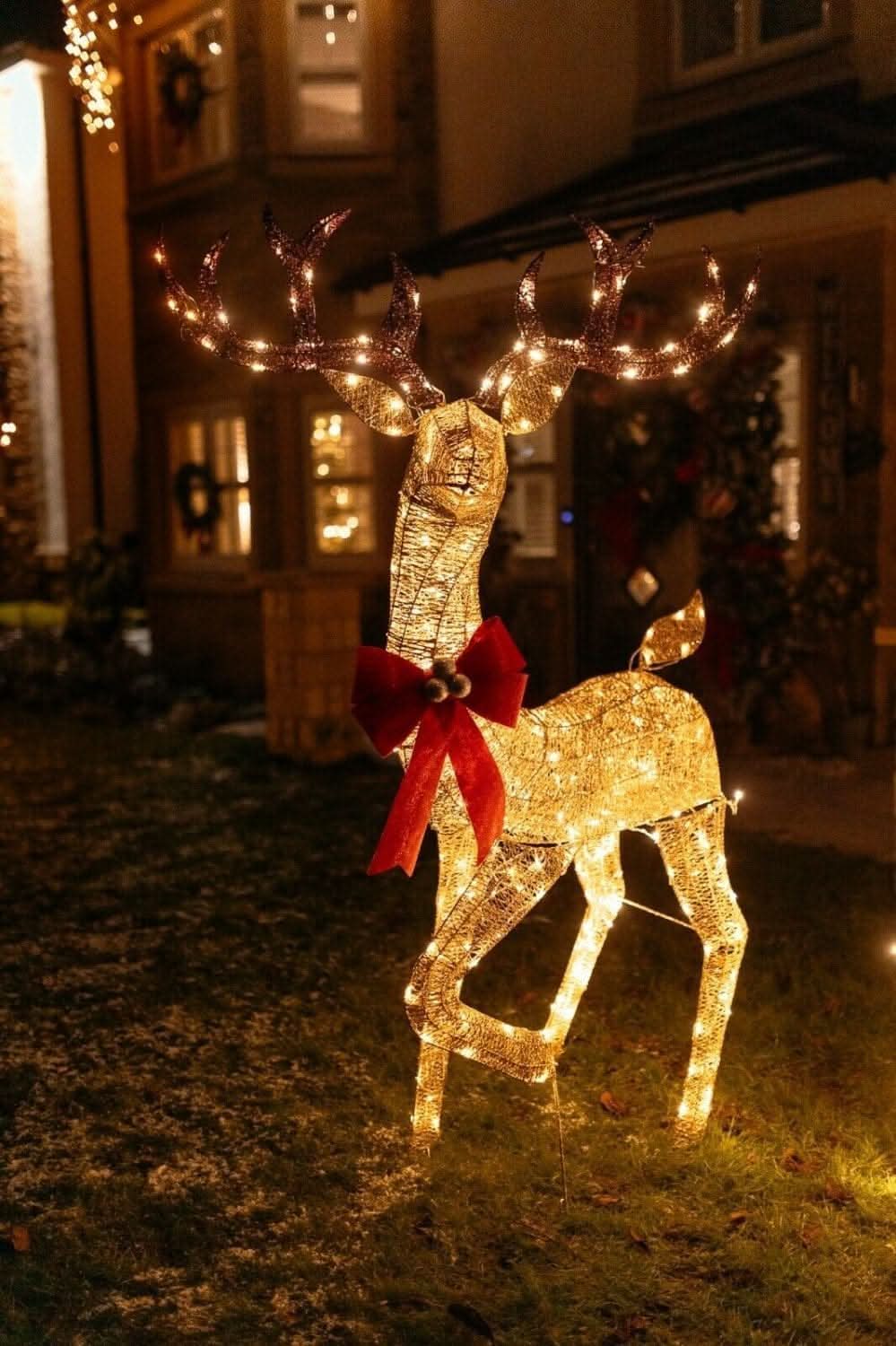 Large Christmas Light Up Reindeer 183cm (Raised Leg)