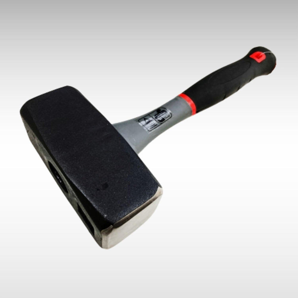 2kg lump hammer with carbon steel striking head.