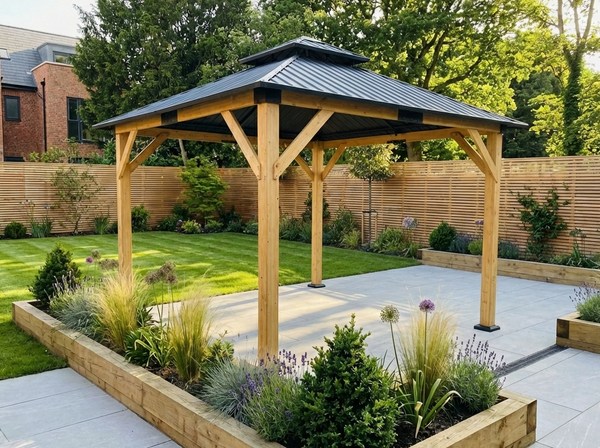 3.6x4m outdoor wooden gazebo