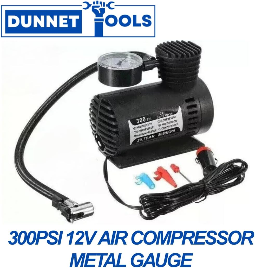 12V portable tyre inflator air compressor
