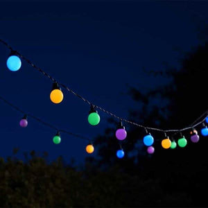 30 LED festoon string lights with ball shaped bulbs