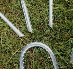 Metal ground anchors designed for large tents