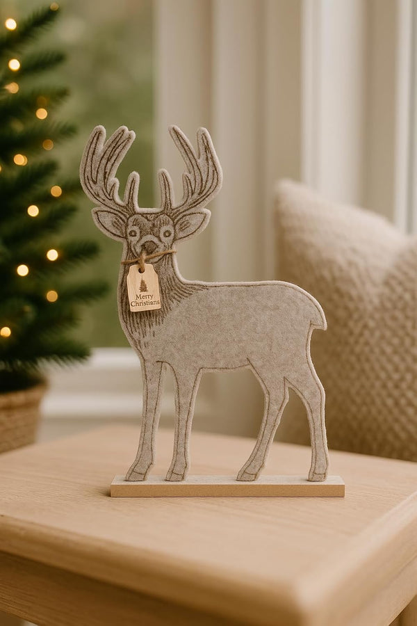 30cm wooden reindeer Christmas decoration