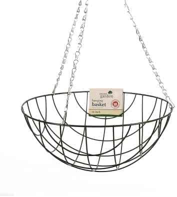 16" Green Metal Garden Indoor Outdoor Hanging Baskets