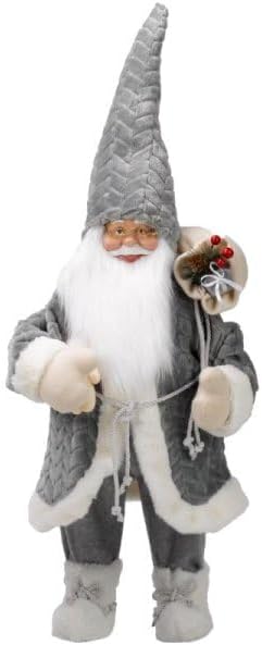 85 cm Grey Standing Santa Claus