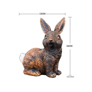 Rabbit with Solar Tail Garden Ornament