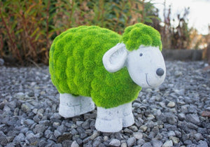 Rustic stone effect sheep garden decoration