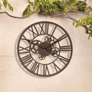 35cm skeleton outdoor wall clock with Roman numerals