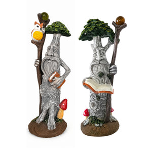 Rustic woodland tree face decor for balconies and patios