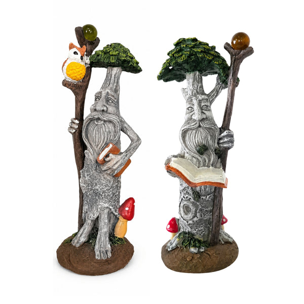 Rustic woodland tree face decor for balconies and patios