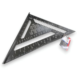 12" Roofer Square Black Aluminium Precision Marking Angle Measure Equipment