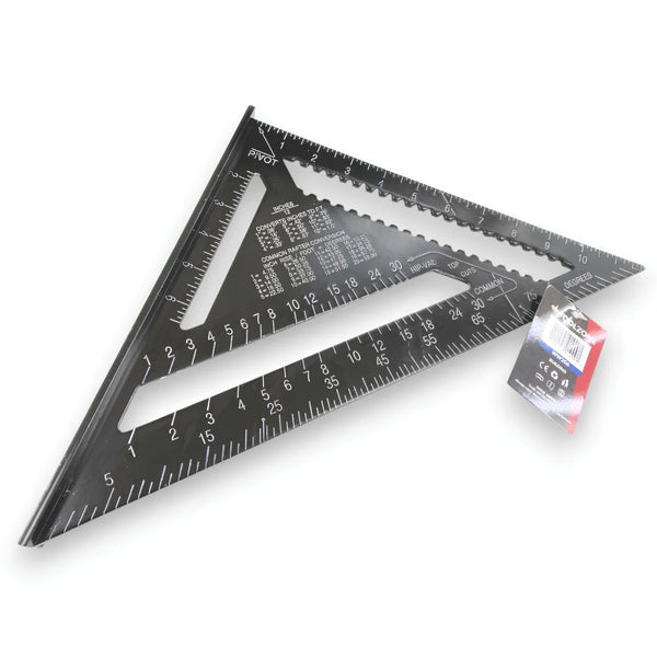 12" Roofer Square Black Aluminium Precision Marking Angle Measure Equipment