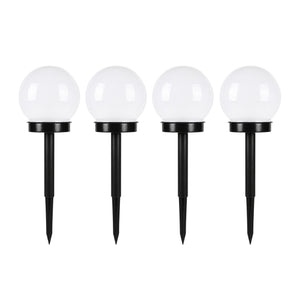 4 Pack Solar Globe Stake Lights for Garden Paths, Patio & Outdoor Lighting