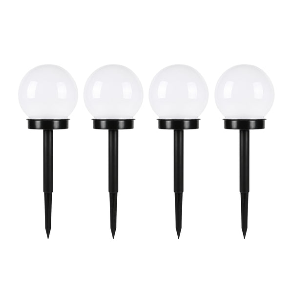 4 Pack Solar Globe Stake Lights for Garden Paths, Patio & Outdoor Lighting