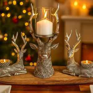 Stag Glass Candle Holder and Tea Light Holders