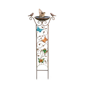 Bronze Effect Bird Bath Garden Trellis – Weatherproof Outdoor Bird Feeder