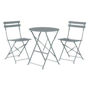 Grey 3-Piece Outdoor Bistro Set