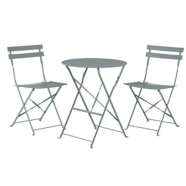 Grey 3-Piece Outdoor Bistro Set