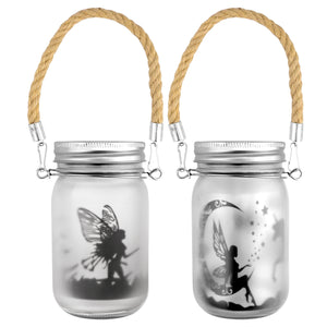 2 Pack Solar Hanging Fairy Lantern Garden Lights