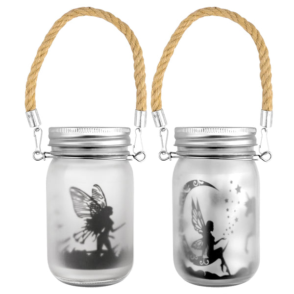 2 Pack Solar Hanging Fairy Lantern Garden Lights