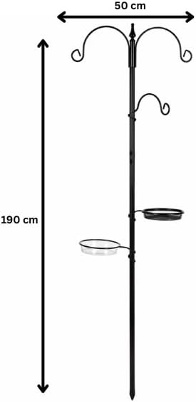3 arm bird feeder pole