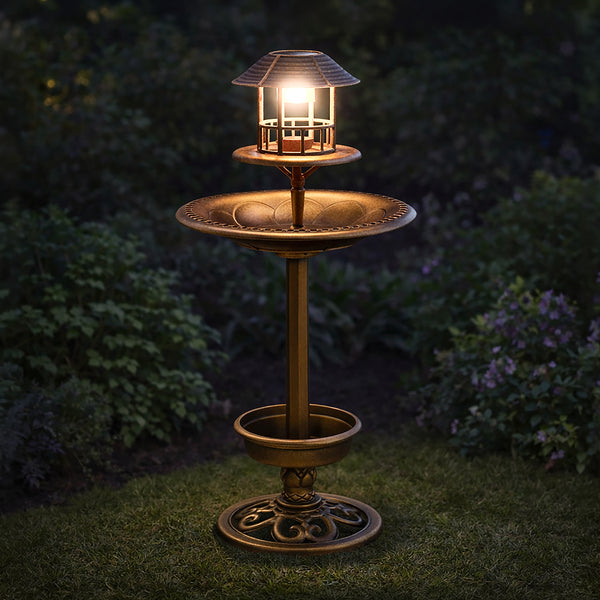 Three in one bird bath feeder and planter