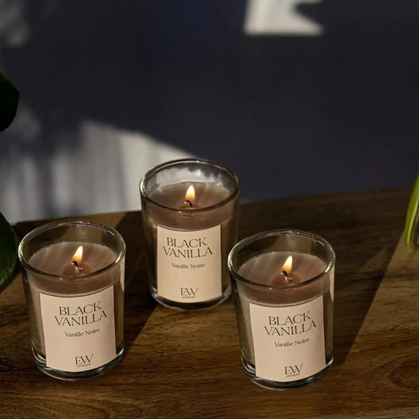 Long-burning Black Vanilla candles for home décor