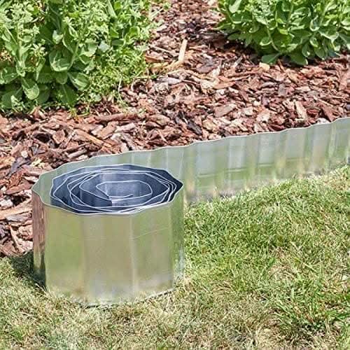 3m galvanised steel garden border edging