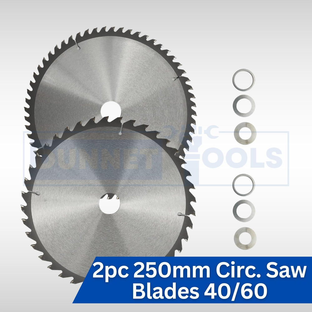 250mm TCT circular saw blade 2 pack