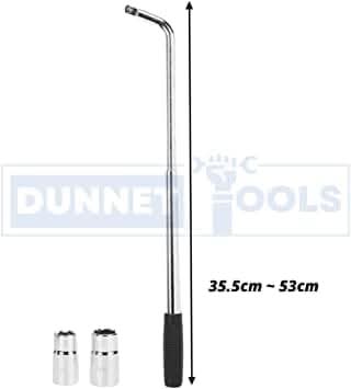 Wheel Nut Wrench Extendable 17 & 19mm Socket included TUV approved