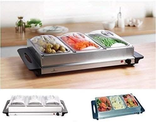 Large Capacity 3 Pan Stainless Steel Electric Buffet Server Food Warmer