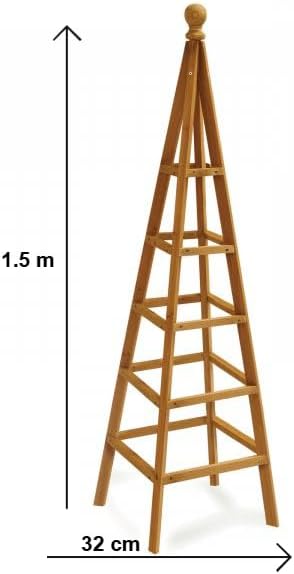 1.5m Wooden Garden Obelisk Plant Support Frame