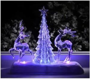 Musical Light-Up Scene With Reindeer and Tree