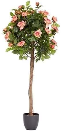 Regent's Rose Potted Plant Home Garden Faux Flowers - Pink 120cm