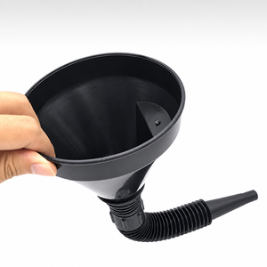 2 in 1 Black Flexi Funnel with Strainer and Flexible Spout