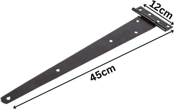 Powder coated steel gate hinges with screws