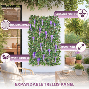 Purple Wisteria Trellis Garden Decoration 180 x 90cm