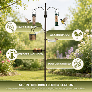 3 Arm Wild Bird Feeding Station