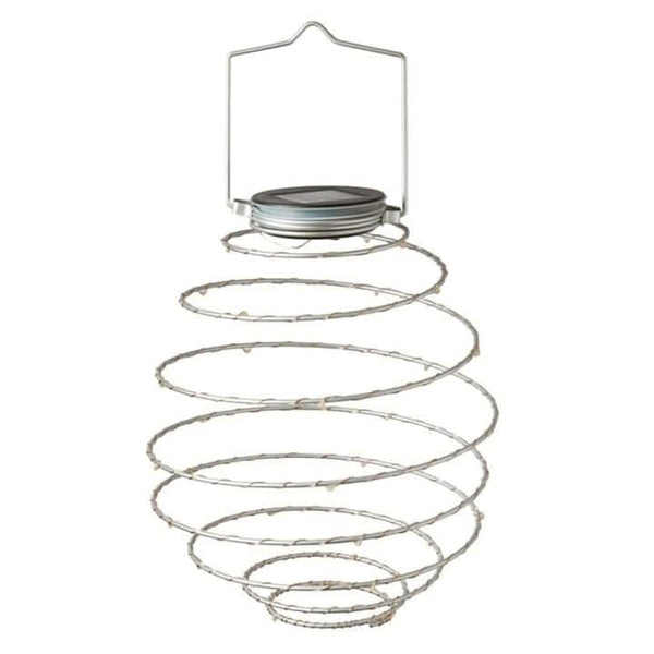 Warm white LEDs illuminating decorative wire spirals
