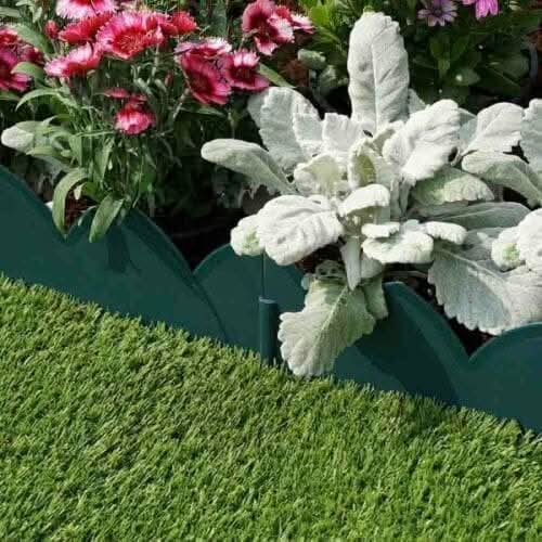 Four pack scallop plastic garden edging