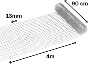 13mm square steel garden netting.
