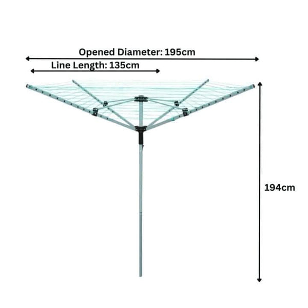 Large 50m rotary clothes line for garden use