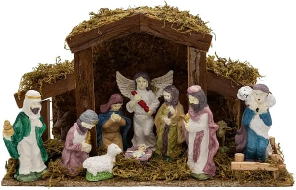 Nativity Scene Traditional Decoration Stable Manger Ornament